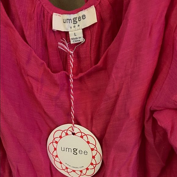 Umgee Fuchsia Ruffled Blouse - Picture 2 of 3